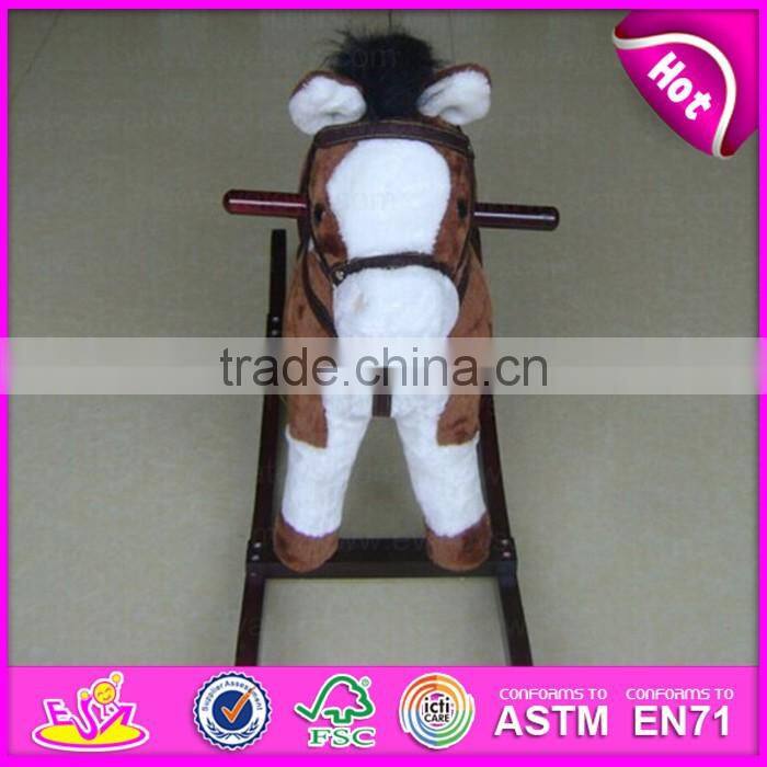 2015 new wooden rocking horse, wooden rocking horse toy, cheap wooden rocking horse W16D064