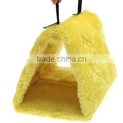 Pet Bird Nest Hammock Hanging Cave Cage Plush Snuggle Happy Hut Tent Bed