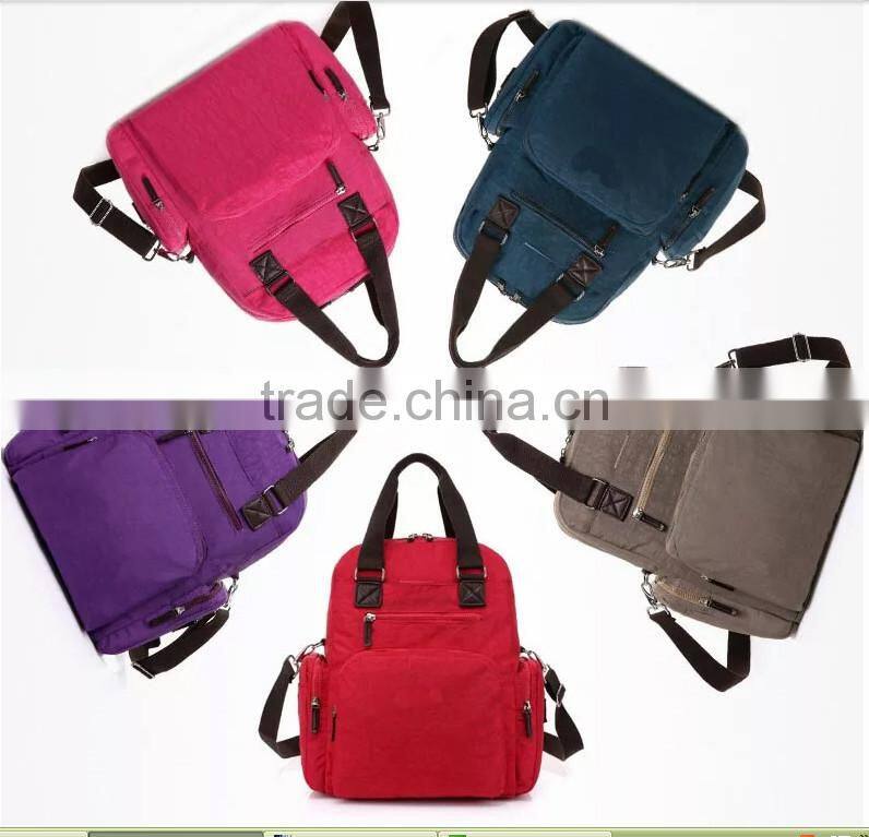 Handle and Shouldler Nylon Diaper Bag Backpack