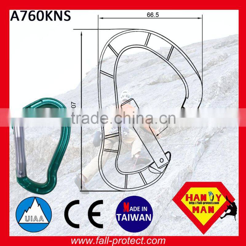 25KN Aluminum Material Mountain Climbing Carabiner With Twist Lock