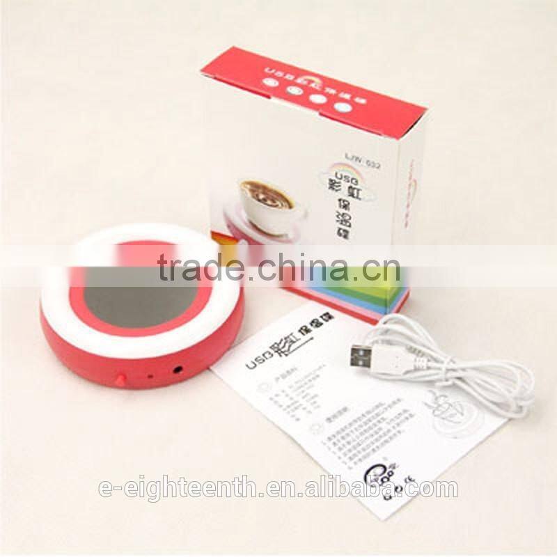 Rainbow USB Powered Cup Warmer Cup Heater Pad Coffee Tea Mug Warmer Heater