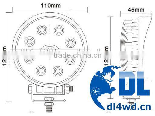 24w led driving fog lamp offroad work light bar 4WD SUV UTE 4X4
