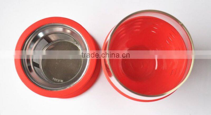 Wholesale Wine Tea Beer Color Cup Silicone Cover with Round Bottom Drink Coffee Glass Cup