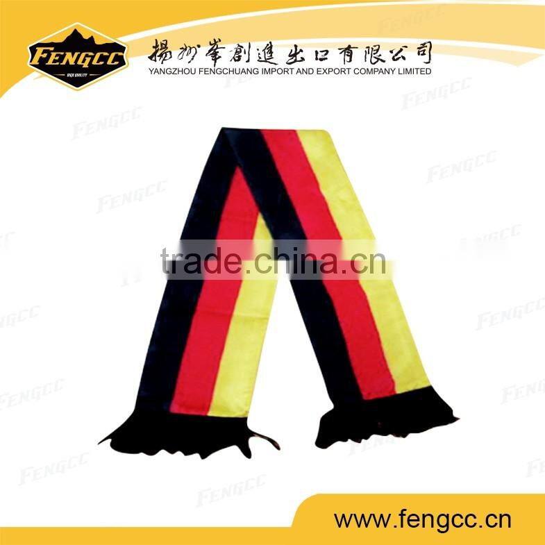 high quality custom knit sport football fan scarf