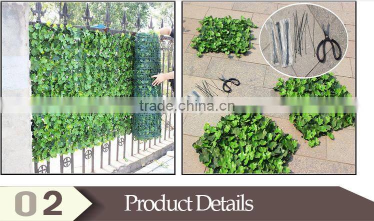 Green artificial garden plant wall