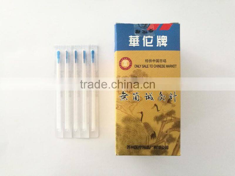 HWATO brand copper handle, Acupuncture needles with tube,0.25*50mm, 100pieces/box