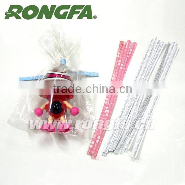 High quality hot selling printed plastic twist ties China made