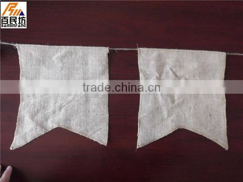 nature burlap color Eco friendly for banner or runner or decoration