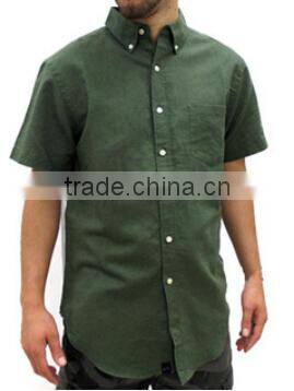 Men's short sleeve custom botton down shirt