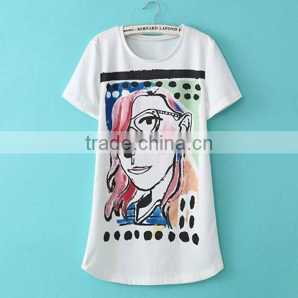 HD-D281 Wholesale fashion women cotton short dress/ladies casual dress