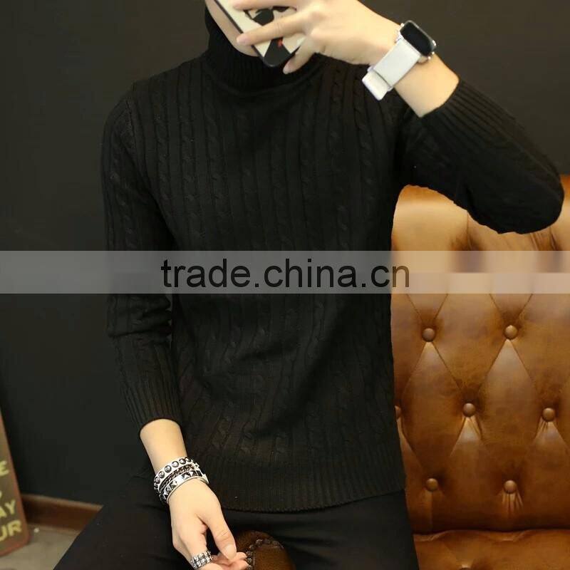 Wholesale winter high quality men's pullover turtleneck sweater