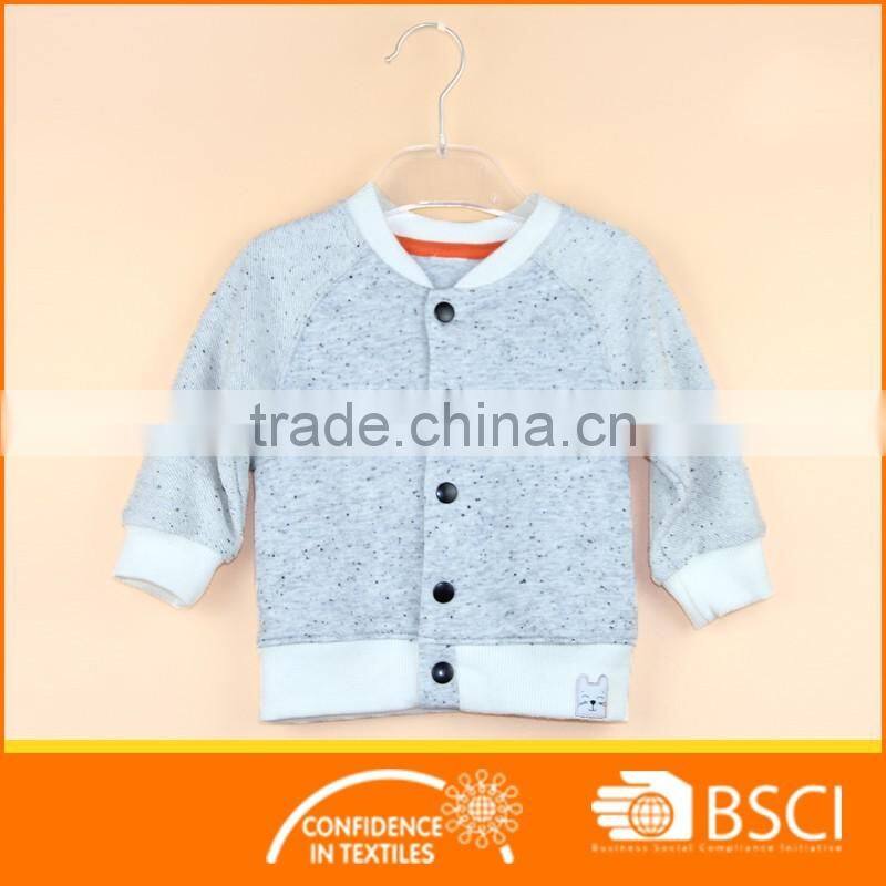 Infant Baby Jacket Melange Grey Fancy Snaps Outfit Clothing