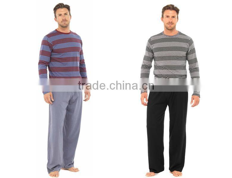 cotton striped long sleeve pijama for man