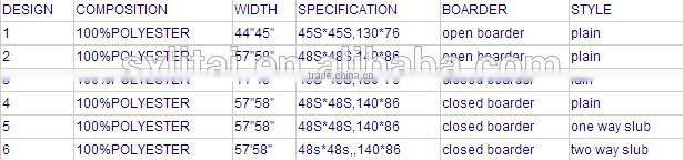 spun polyester and filament fabric for arabic robe
