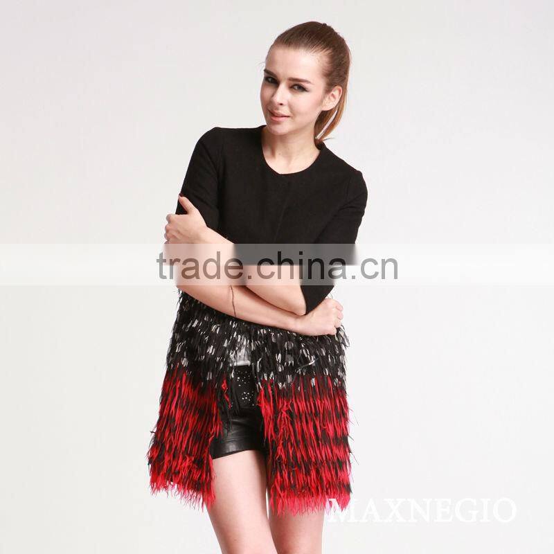 good quality 3/4 sleeves leisure women fashion coats 2015