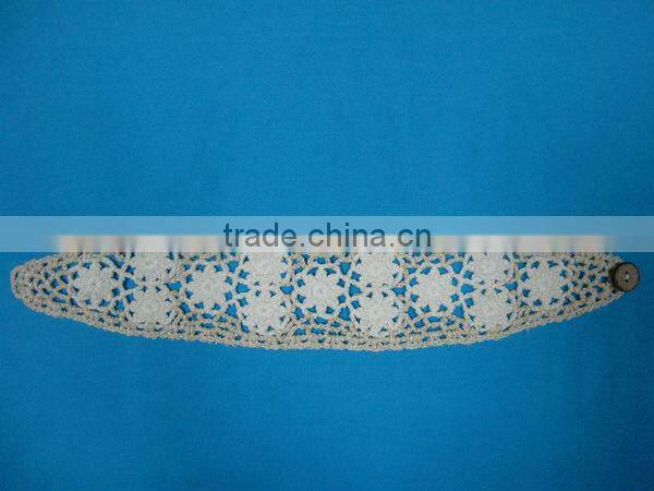 machine crochet metallic women headbands