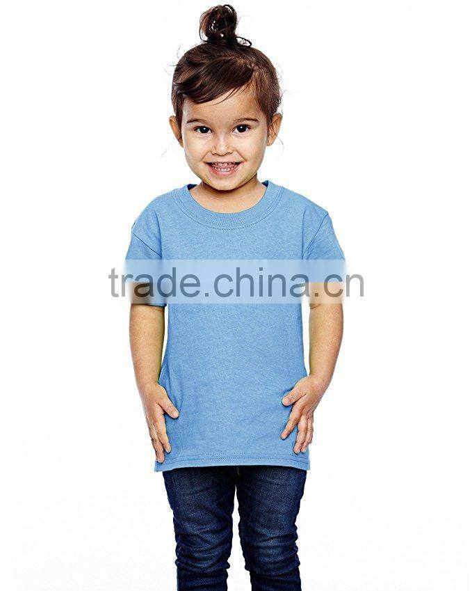 kids cotton t shirt printing custom blank white t shirt wholesale toddlers soft jerseys knit-collar