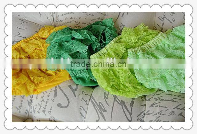 Hot Sale Kids Wear Dubai Baby Bloomers Ruffles Lace Infant Diaper Bloomer Wholesale