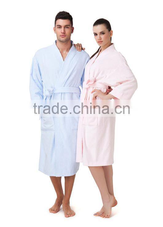 Wholesale cotton terry couples hotel white bath robe for hotel