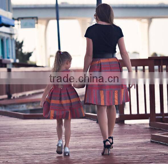 2017 boutique girl dress new design mother daughter matching dress for wholesale
