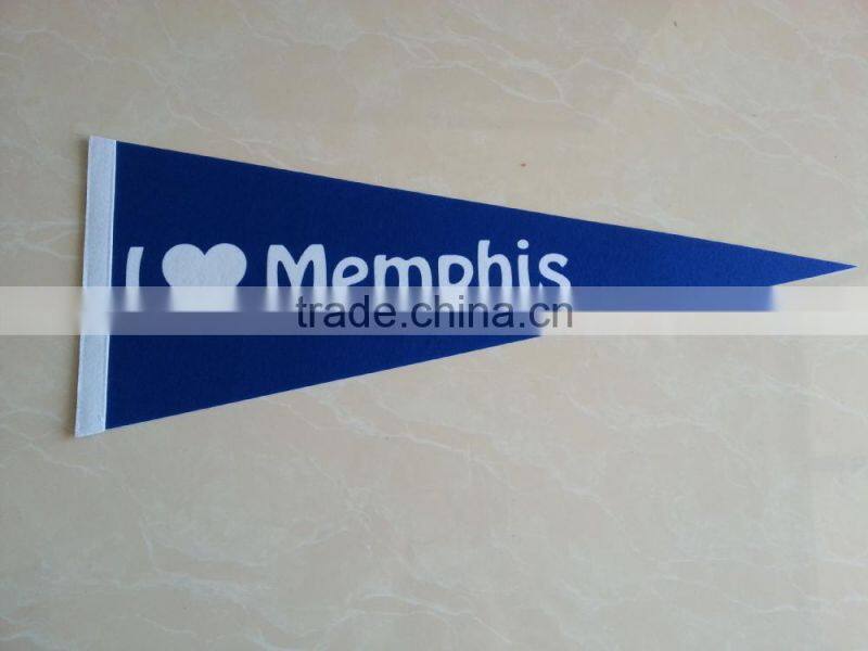 silk screen printed pennant flag