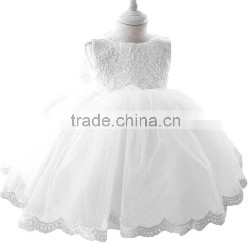 New Model Summer Girl Dress Lace Dress With Flower Baby Dress Kids Clothes