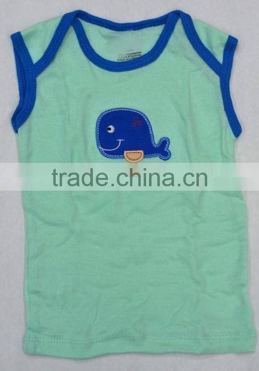 2016 wholesale spring and summer baby boy's T shirts cheap OEM baby vest