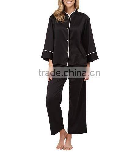 latest fashion 100% cotton women pajamas sleepwear and underwear