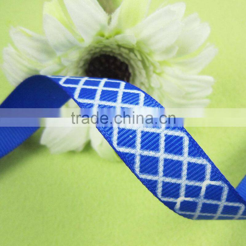 character printed grosgrain ribbon