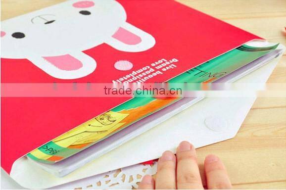 A4 Transparent Color File Pocket/PP File Bag Lovely Pattern File Bag