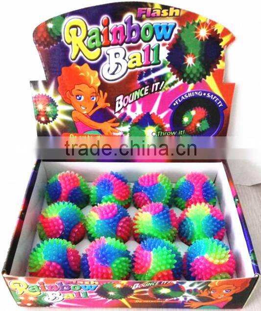 Halloween flashing sport bounce ball TPR rubber bounce ball
