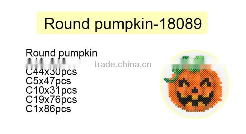 Diyfashion 5mm hama perler fuse beads round pumpkin set with puzzle iron paper and twezzer hama beads toys for kids 18089