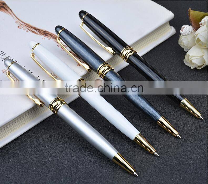 high quality laser Logo heavy ballpoint twist business metal pen box gift set
