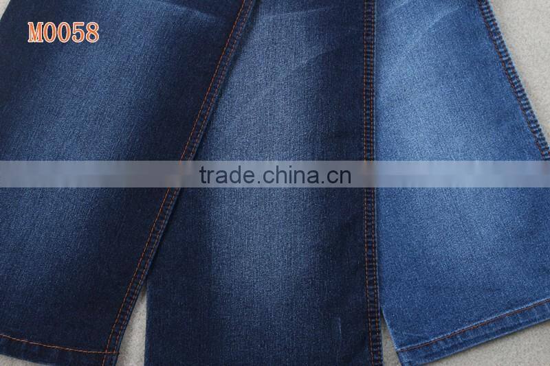 M0058 cotton polyster spandex dark blue & grey denim fabric