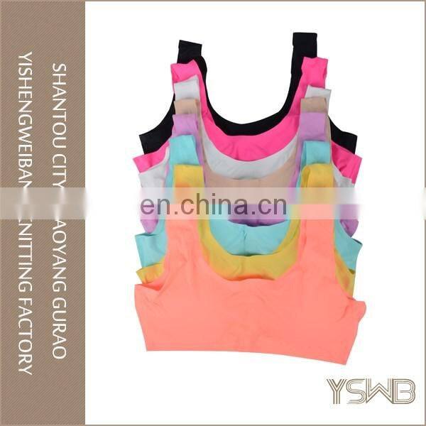 Manufacturer color rich black running soft sportswear bra with quick dry