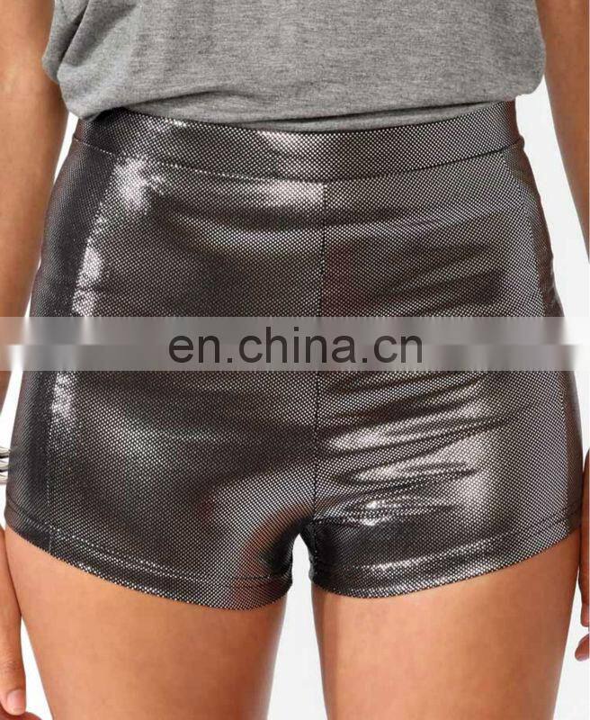 High-Waisted Metallic Shorts CSS0013