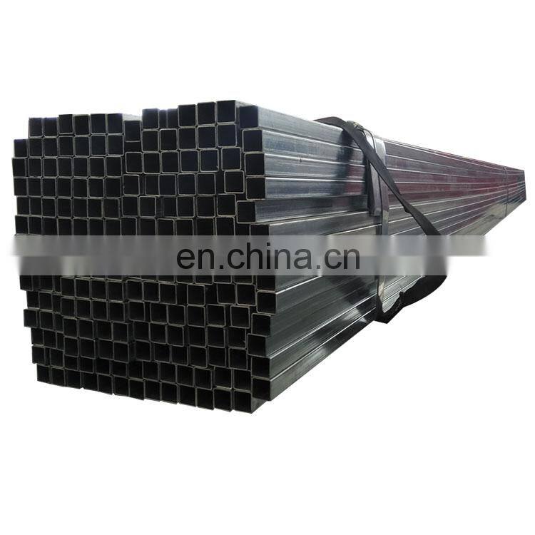 custom-made galvanized square pipe, gi steel square and rectangular tube en10219, erw structural square steel tube