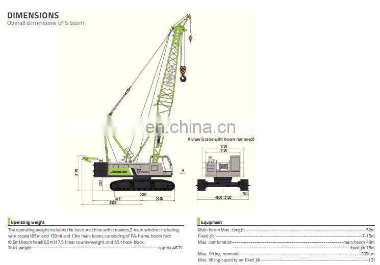 Crawler Crane 180T construction crawler crane CE ISO approved