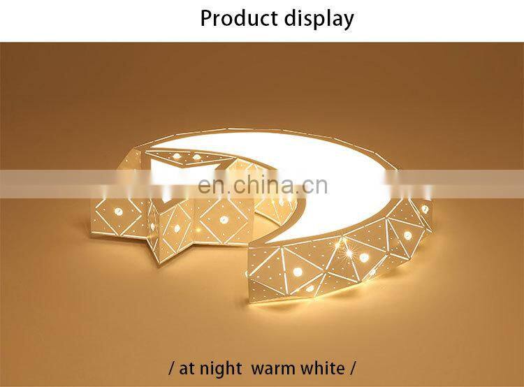Creative LED living room ceiling light modern simple stars moon hollow lamps for children bedroom