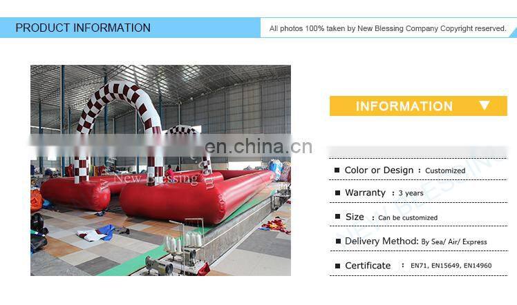 2018 factory customized ATV/Quad/GoKarts track, inflatable car race track, inflatable race track for sale NB003-12