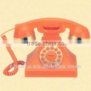 charming red retro phone for home decoration