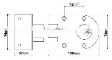 Zinc Alloy Housing Jimmy Proof with brass cylinder