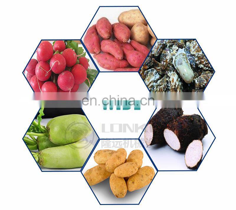 Vegetable carrot brush washing cleaning machine potato ginger brush roller washer and peeler machine