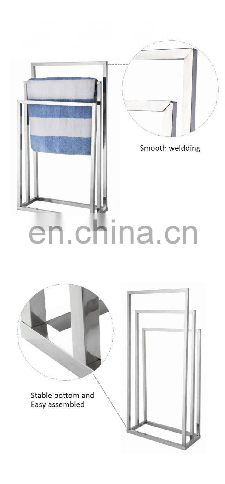Superior quality stainless steel ladder bathroom stand towel rack