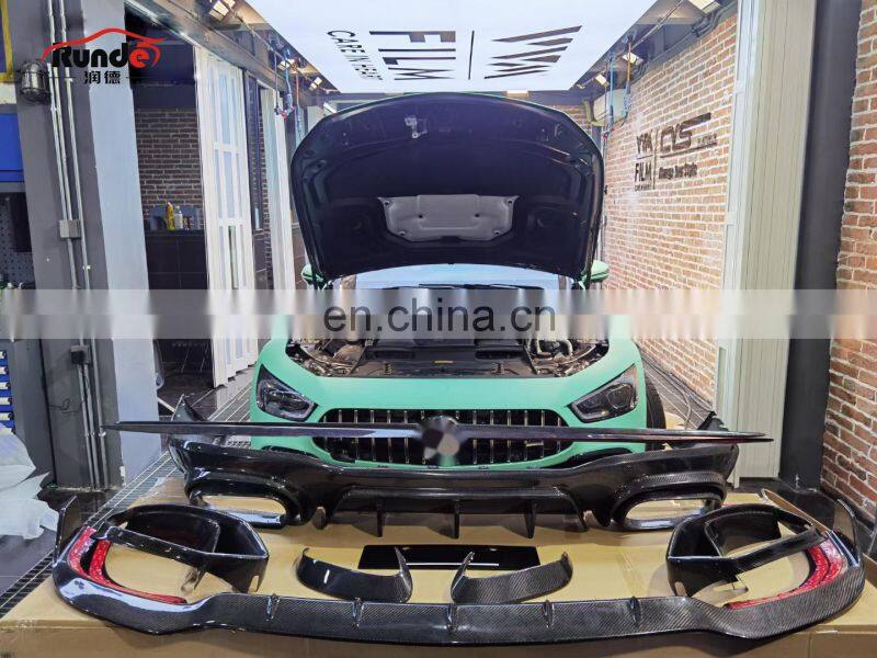Runde Top Quality For Mercedes-Benz AMG GT50 GT53 Upgrade Brabus Style Carbon Fiber Body Kit Front Lip Rear Diffuser Spoiler