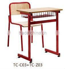Metal frame student desk student chair for classroom TC-C03+TC-Z03-E