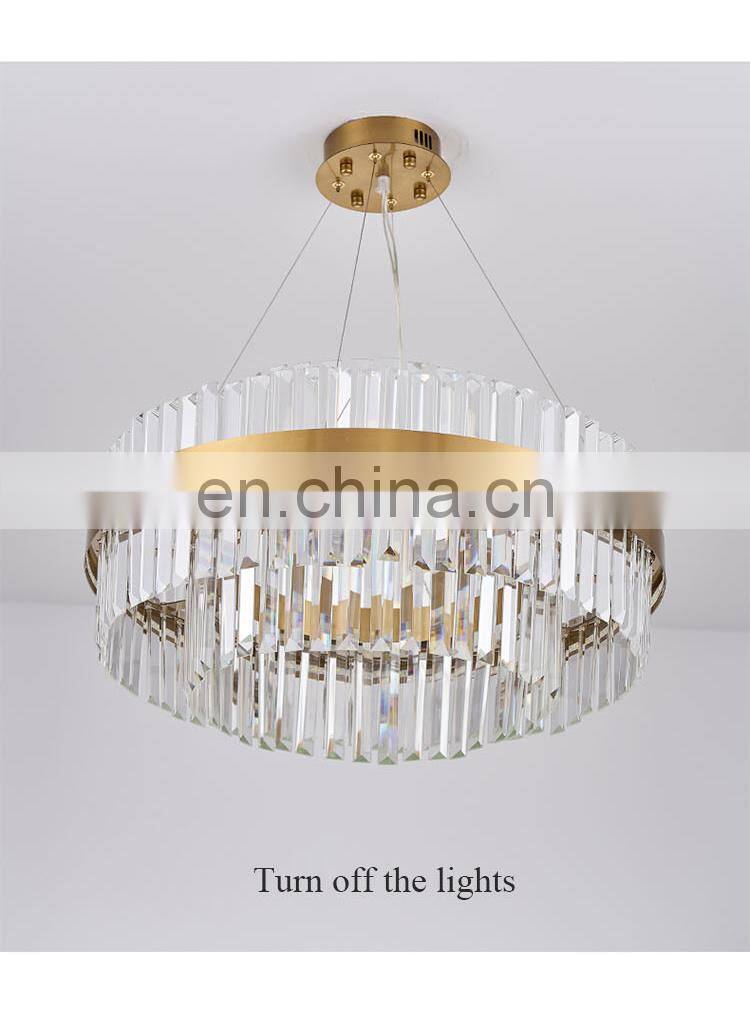 Factory NEW Design Living Room Pendant Light LED Chandelier Hotel Project Villa Luxury K9 Crystal Chandelier