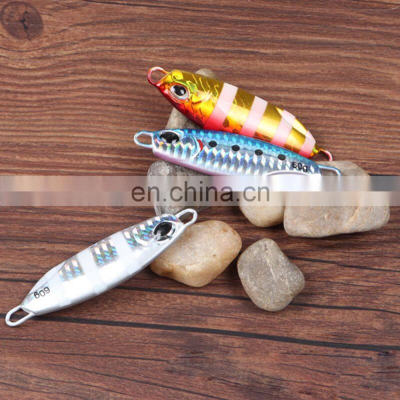 JOHNCOO 10G/20G/30G/40G/60G Lead Metal Jigging Lure Slow Pitch Saltwater/Freshwater Fishing Lure Hard Bait