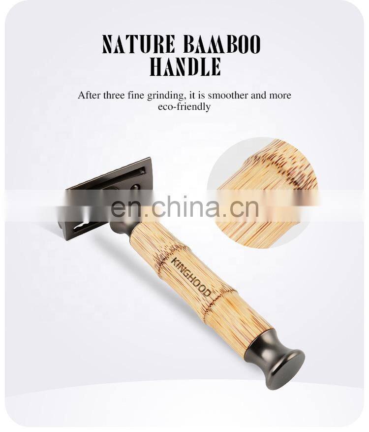 High Quality Natural Ecofriendly Bamboo Shaver Double Edge Adjustable Bamboo Safety Razor