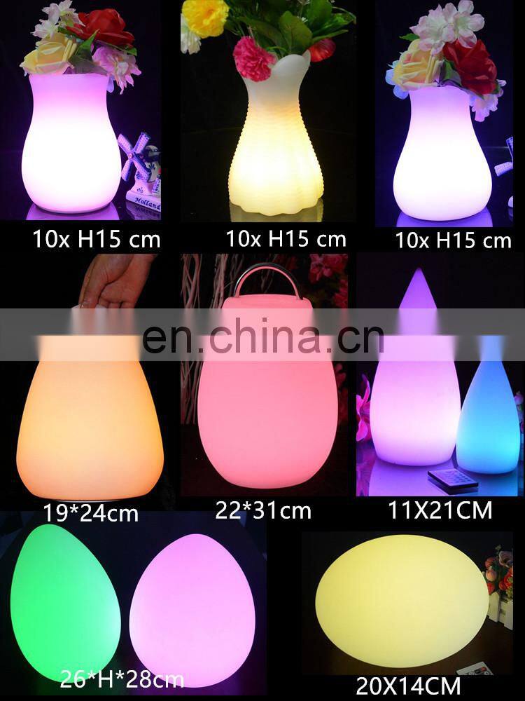 led color changing table lamp egg shaped restaurant hotel rechargeable cordless led table night light lamp